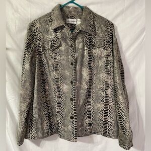 Alfred Dunner Women’s animal print Jacket. 14